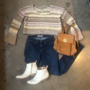 Free People Oversized Crop Sweater